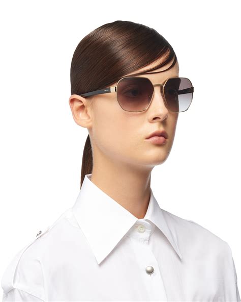 prada metal frame sunglasses|prada glasses frames online.